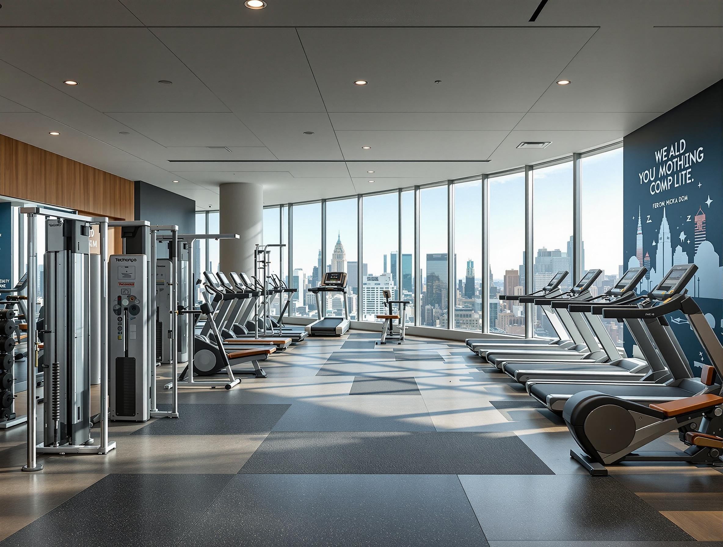 Modern fitness center with state-of-the-art equipment