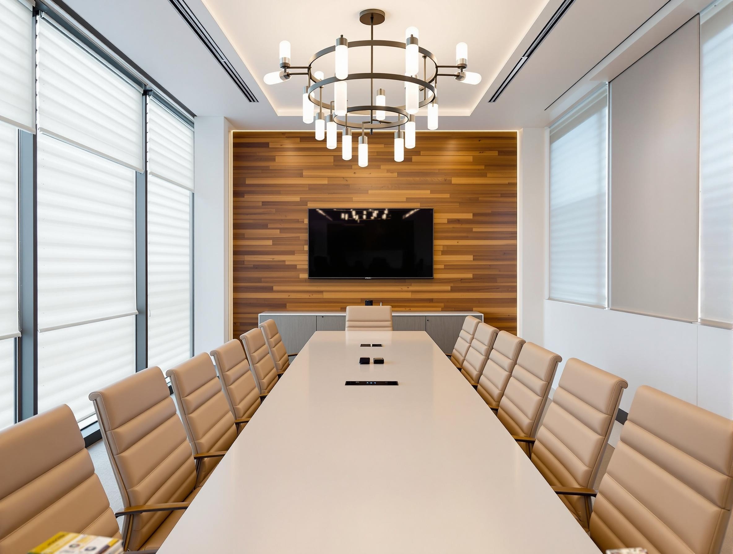 Professional meeting room with modern amenities